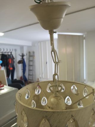 Lámpara colgante con cristales