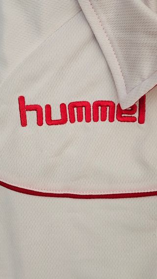 Polo Hummel Bianco Rosso Taglia S