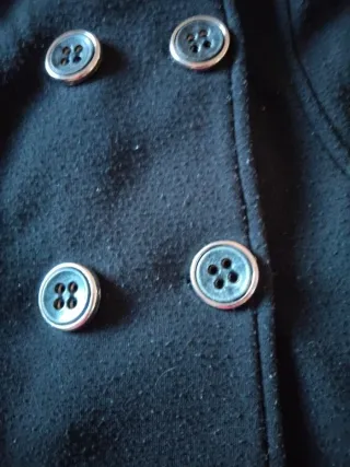 Cappottino donna nero con bottoni