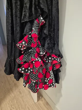 Vestido Flamenco Negro y Rojo Talla Única