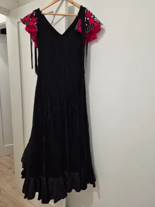 Vestido Flamenco Negro y Rojo Talla Única