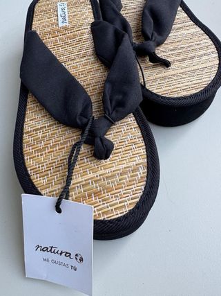 Sandalias Natura Talla 38 Negras