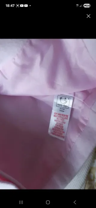 Conjunto bebé tejido rosa,termo,calienta biberon