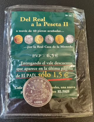 LOTE 9 MONEDAS COLECCIÓN REAL A PESETA RESERVADO