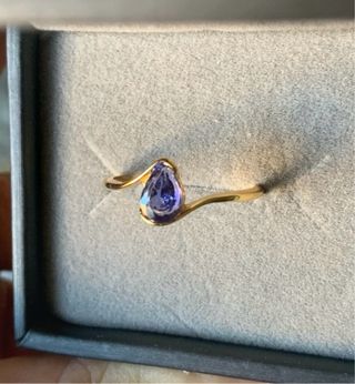 Anillo plata Tanzanita Pera