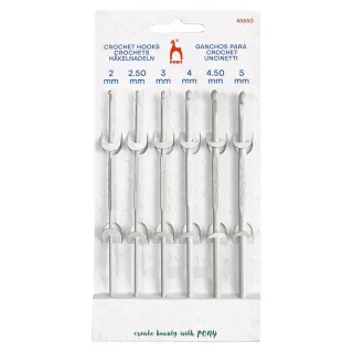 Set de 6 Ganchillos Pony Classic en Aluminio