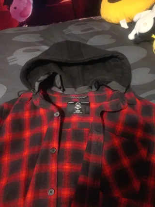 Camisa de cuadros con capucha