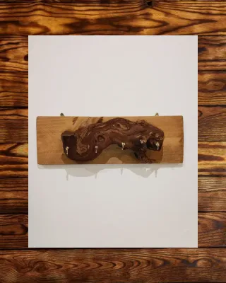 Cuelga llaves madera natural rústico