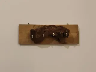 Cuelga llaves madera natural rústico