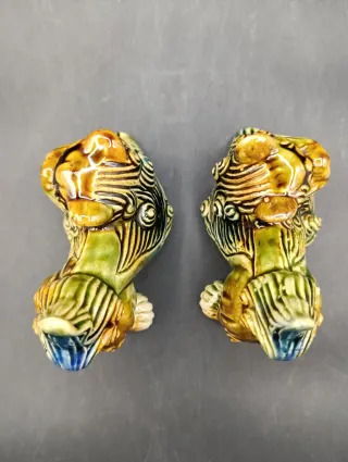 Figuras Dragones Foo Chinos Cerámica