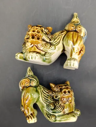 Figuras Dragones Foo Chinos Cerámica