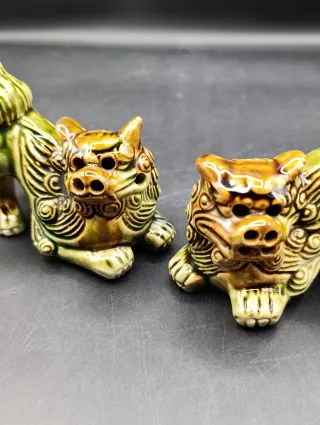 Figuras Dragones Foo Chinos Cerámica