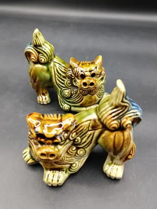 Figuras Dragones Foo Chinos Cerámica