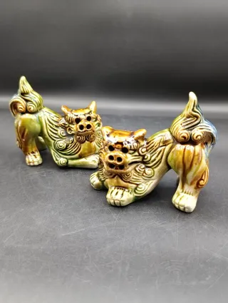 Figuras Dragones Foo Chinos Cerámica