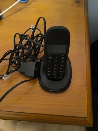 Teléfono Motorola Fijo Inalámbrico Negro