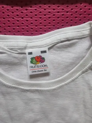 Camiseta niña Fruit of the Loom rosa