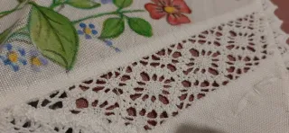 Portaposate + 4 Tovagliette Dipinte a Mano