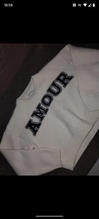 Maglioncino bianco AMOUR taglia unica