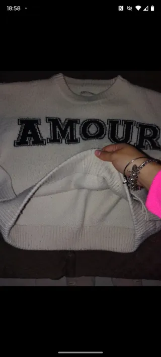 Maglioncino bianco AMOUR taglia unica