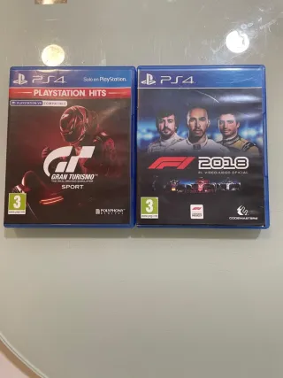 PS4 + Controller + Steering Wheel + 2 Games