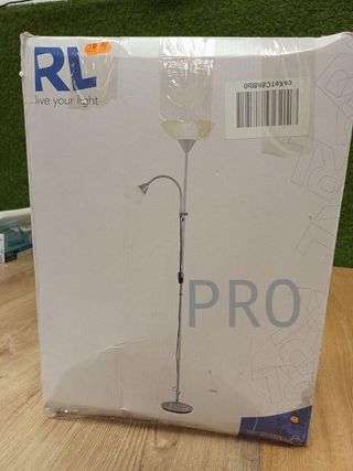 Lampada da terra moderna argentata