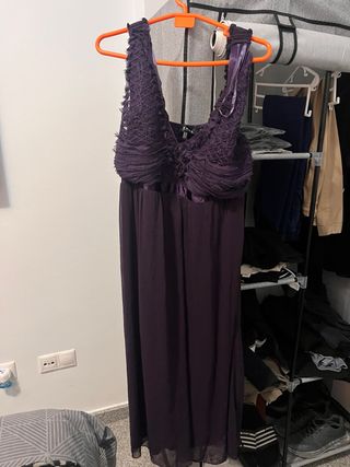 Vestido morado oscuro talla XXL