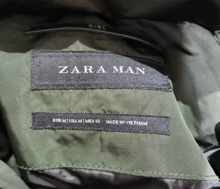 Chaquetón Zara Hombre Verde
