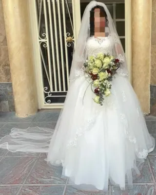Vestido de Novia Blanco con Encaje