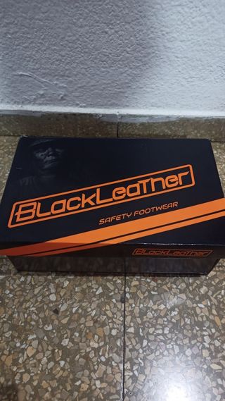 Zapatos de seguridad BlackLeather negros y naranja