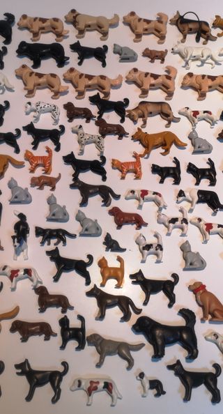 PLAYMOBIL ENORME LOTE PERROS + GATOS