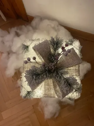 Scatola Regalo LED Effetto Neve