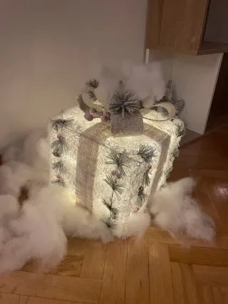 Scatola Regalo LED Effetto Neve