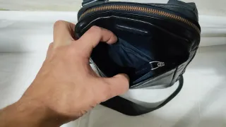 Borsello Piquadro Pelle Blu