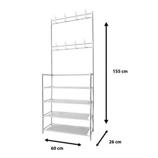 Recibidor Perchero Metálico Entrada Blanco NUEVO