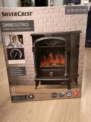 Chimenea Eléctrica Decorativa Negra