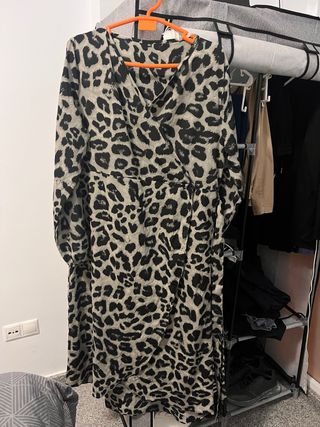 Vestido estampado leopardo XXL
