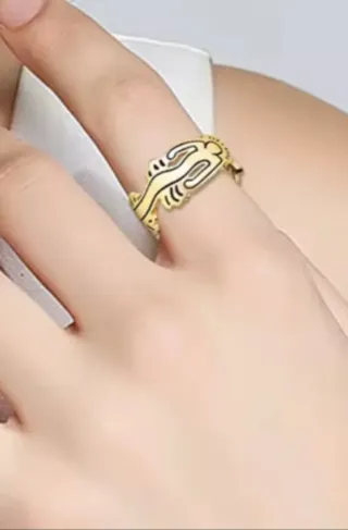 Anillo Abierto Plata Baño Oro