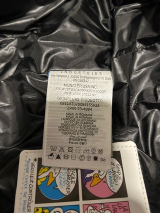 Abrigo Moncler Negro Brillante
