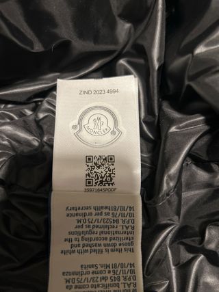 Abrigo Moncler Negro Brillante