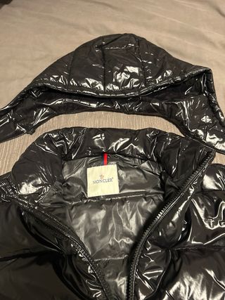 Abrigo Moncler Negro Brillante