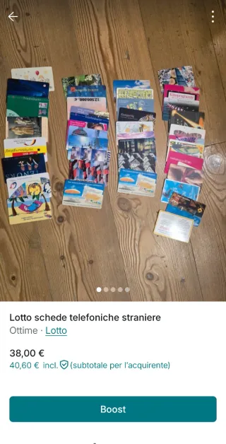 Lotto schede telefoniche straniere