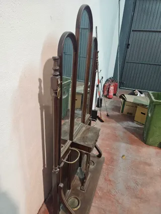 Paragüero Antiguo Madera y Metal