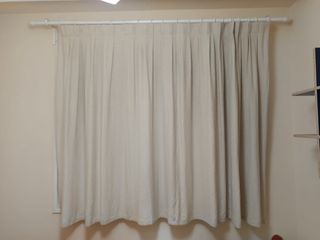 Cortinas beige de tela