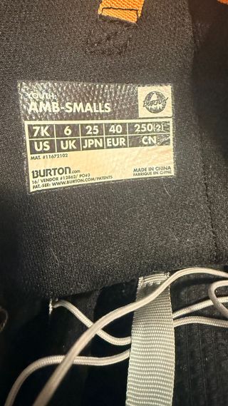 Botas snowboard infantil Burton Amb – talla 40 EU
