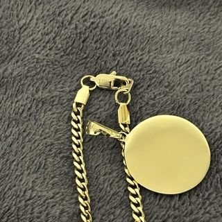 Cadena Cubana y Colgante Medusa Oro Laminado