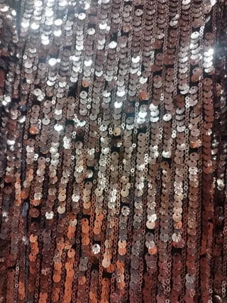 Vestido lentejuelas H&M plateado Talla M