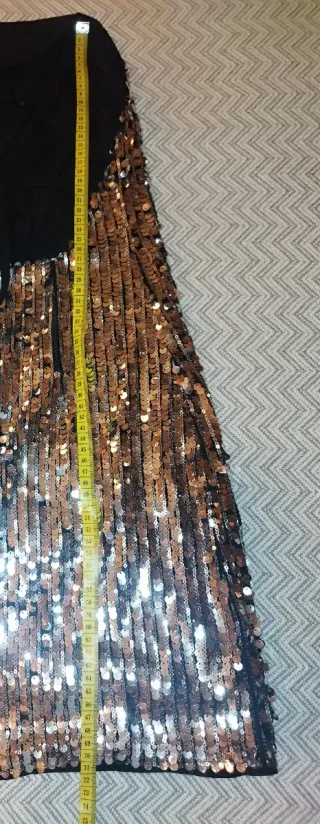 Vestido lentejuelas H&M plateado Talla M