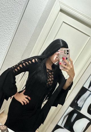 Disfraz Morticia Addams Talla Única