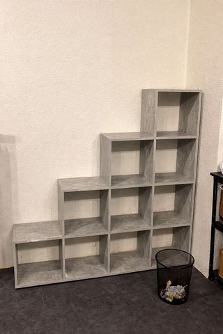 Estantería Escalera Gris Cemento