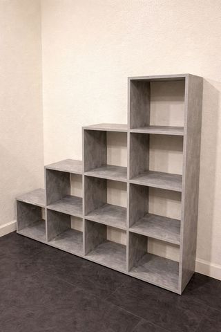 Estantería Escalera Gris Cemento